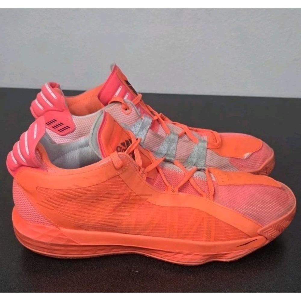 Adidas Dame 6 "Signal Coral" Sneaker FX2040 Men's 14 Basketball Shoes RARE EUC